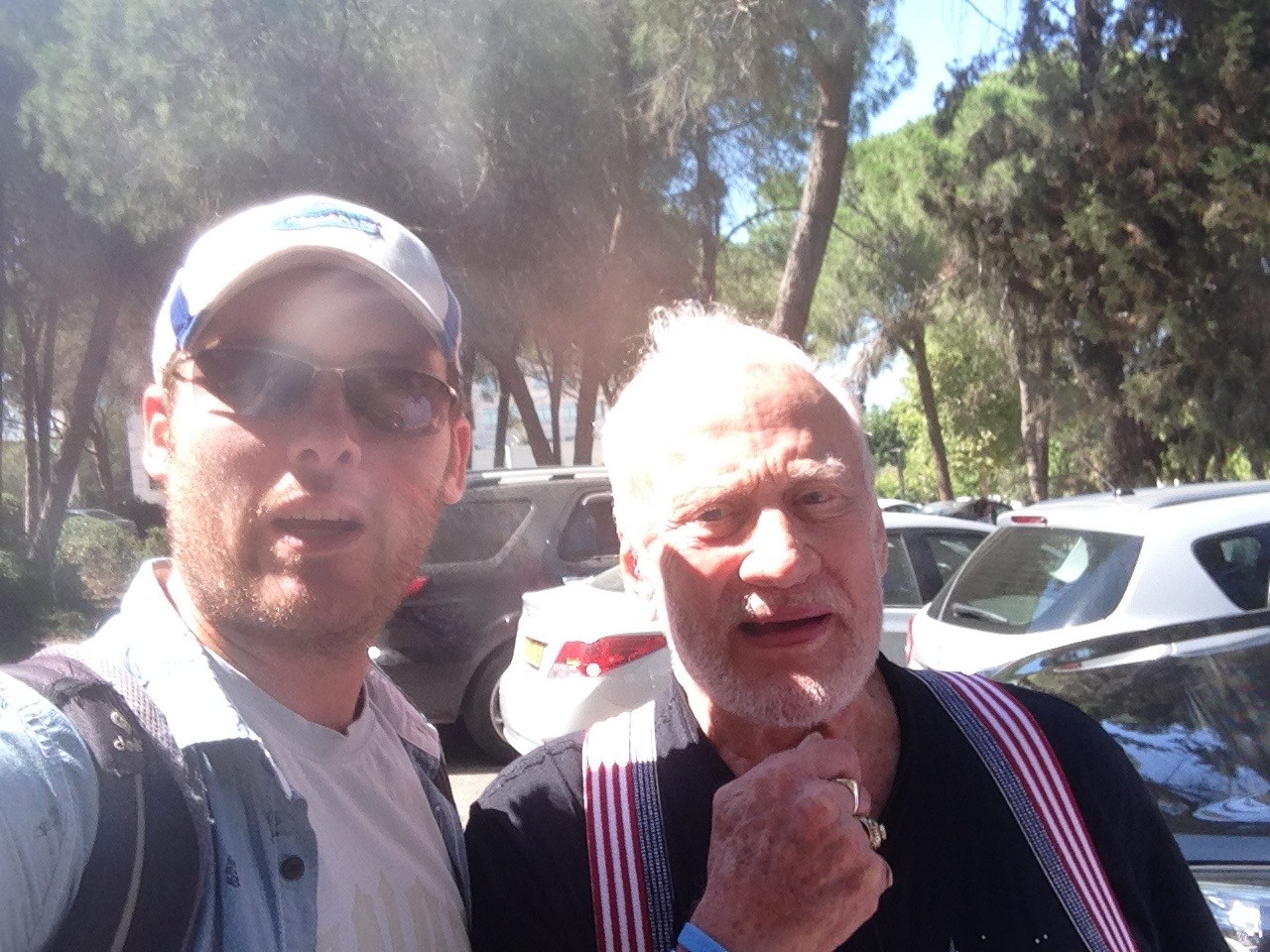 Bernd Weiss with Buzz Aldrin